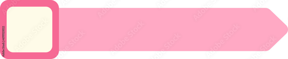 Pink Infographic Label List, Tab Shape Banner