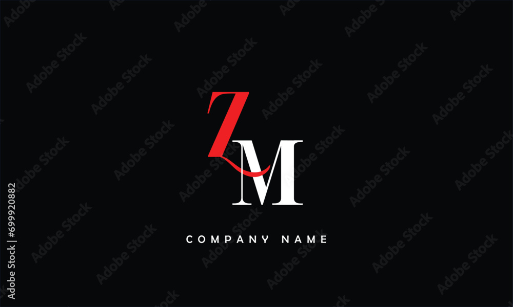 ZM, MZ, Z, M Abstract Letters Logo Monogram ZM, MZ, Z, M Abstract Letters Logo Monogram