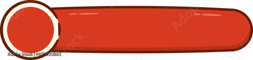 Red Infographic Label List, Tab Shape Banner