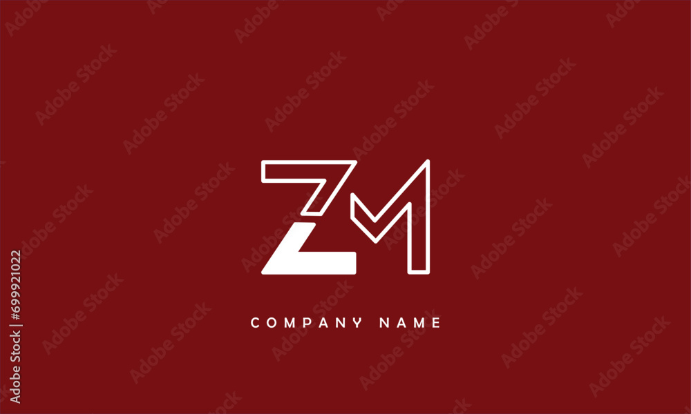 ZM, MZ, Z, M Abstract Letters Logo Monogram ZM, MZ, Z, M Abstract Letters Logo Monogram