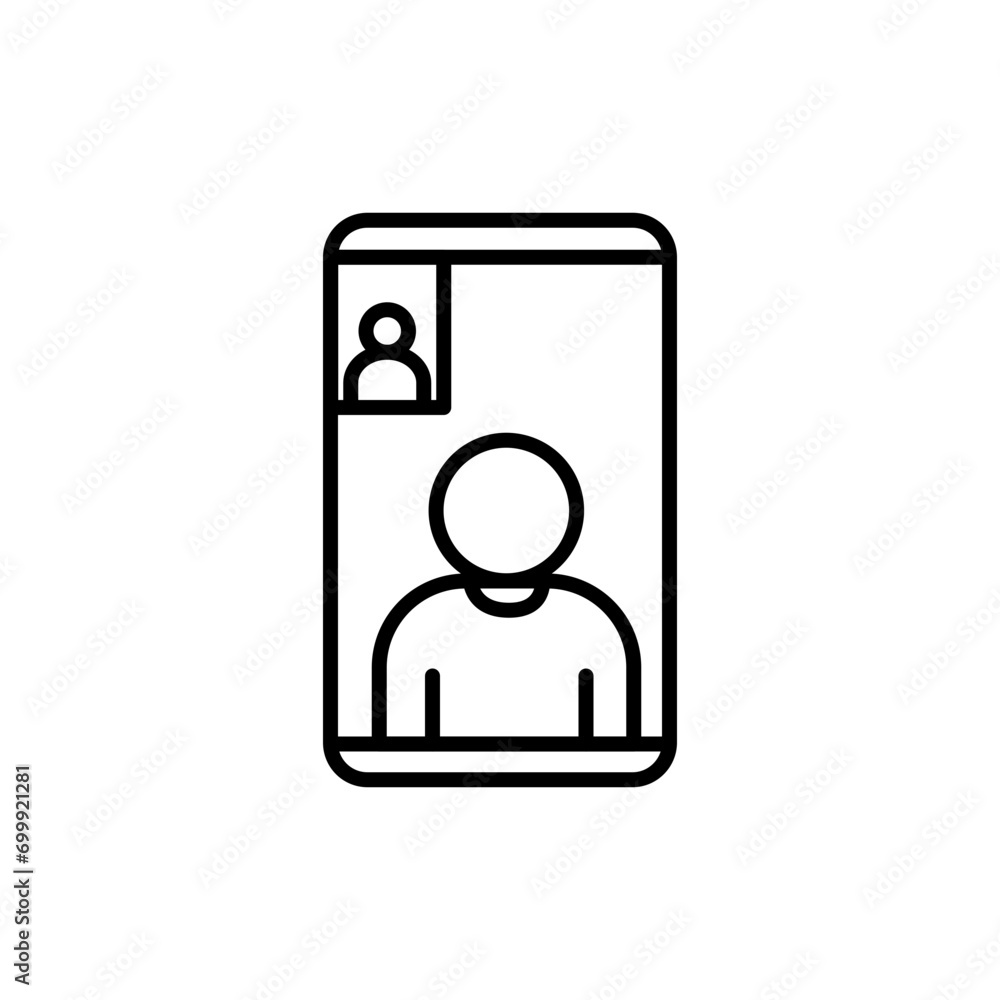 Video call outline icons, minimalist vector illustration ,simple transparent graphic element .Isolated on white background Video call outline icons, minimalist vector illustration ,simple transparent graphic element .Isolated on white background