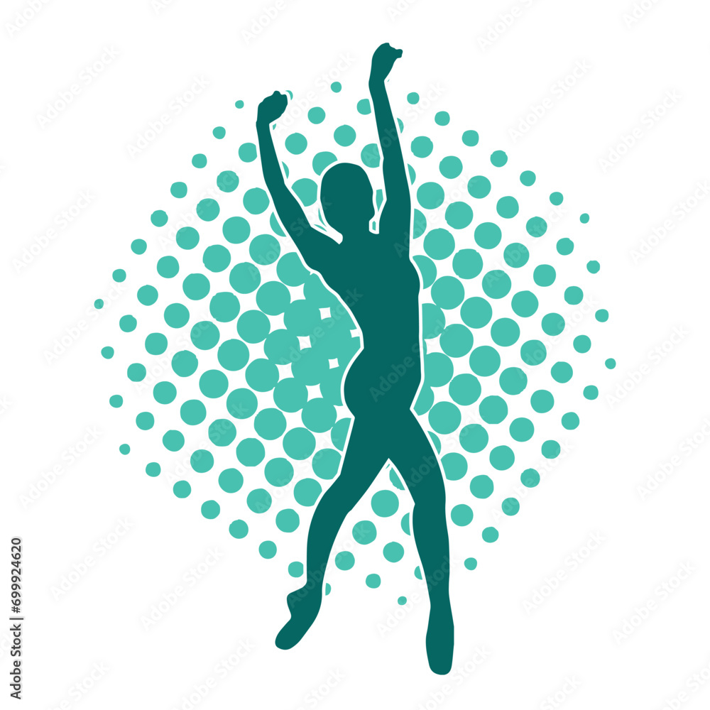 Silhouette of a ballet dancer female in pose. Silhouette of a ballerina in action pose. Silhouette of a ballet dancer female in pose. Silhouette of a ballerina in action pose.