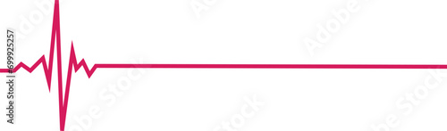 Vector illustration of editable stroke heart diagram, pink EKG, cardiogram, heartbeat line vector design to use in healthcare, healthy lifestyle, medical laboratory, cardiology project, and diagnostic
