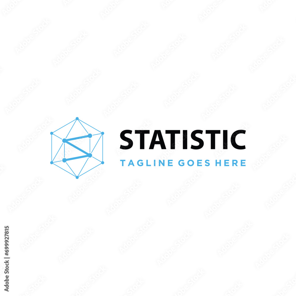 Fototapeta premium Initial Letter S Hexagon with Digital Wire Line Dotted Diagram For Modern Futuristic Technology Logo Design.