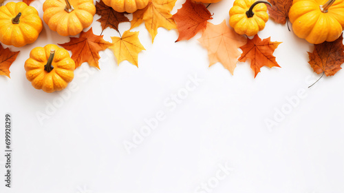 Thanksgiving background  autumn pumpkin decoration material concept illustration