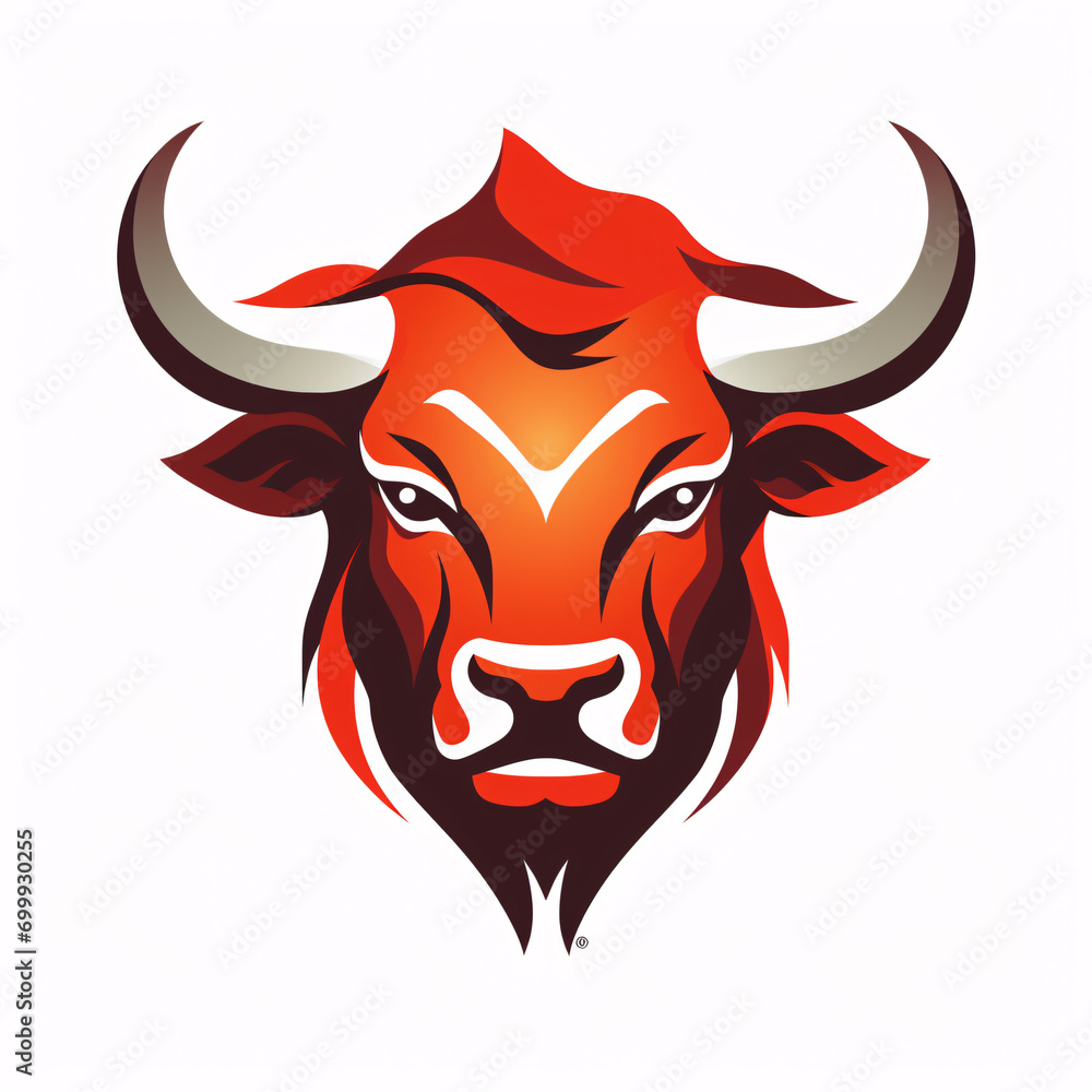 Bull head logo design, animal icon graphic design Bull head logo design, animal icon graphic design
