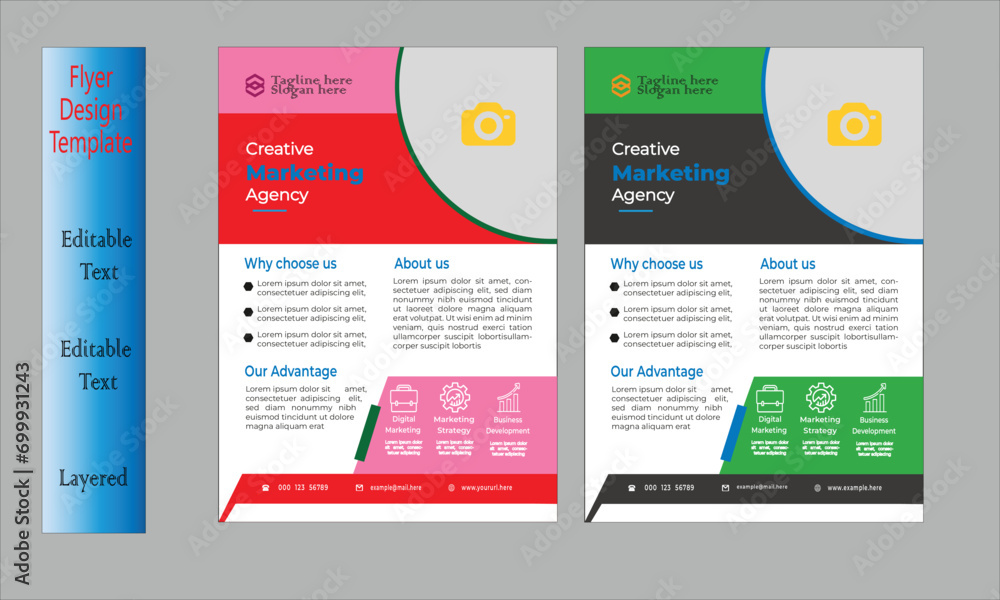 Obraz premium Flyer design template 