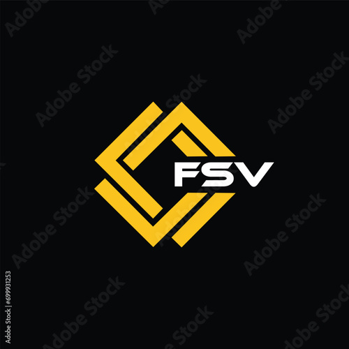 FSV letter design for logo and icon.FSV typography for technology, business and real estate brand.FSV monogram logo. photo