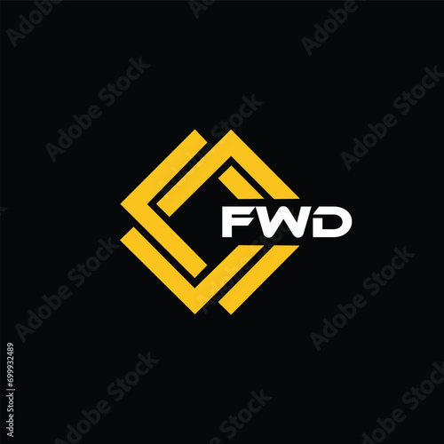 FWD letter design for logo and icon.FWD typography for technology, business and real estate brand.FWD monogram logo. photo