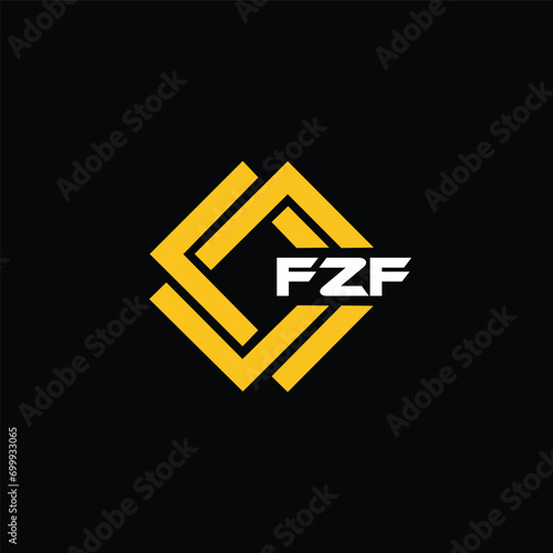 FZF letter design for logo and icon.FZF typography for technology, business and real estate brand.FZF monogram logo. photo