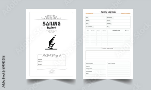 Sailing Log Book. Daily Gratitude Monthly & Yearly Undated Planner. Journal. Printable Gratitude Journal. Planner Bundle Design. Printable Planner Set with cover page layout template photo