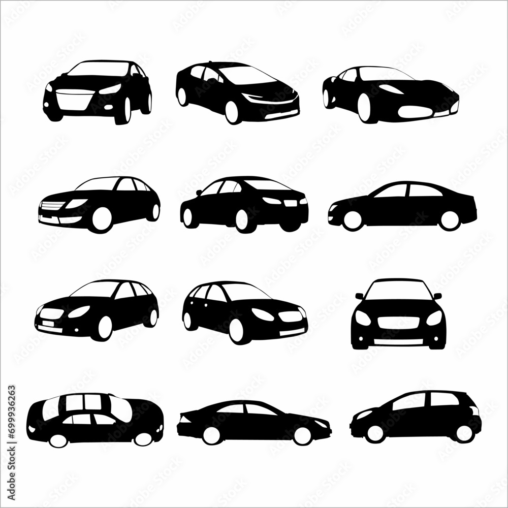 Car silhouettes collection