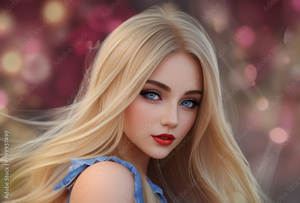 Luxury woman portrait with perfect hair and make-up. Glamour blonde girl. Tender sensual look. Portrait of beautiful blonde woman. Blonde face woman curly hair beauty face natural makeup. Luxury woman portrait with perfect hair and make-up. Glamour blonde girl. Tender sensual look. Portrait of beautiful blonde woman. Blonde face woman curly hair beauty face natural makeup.