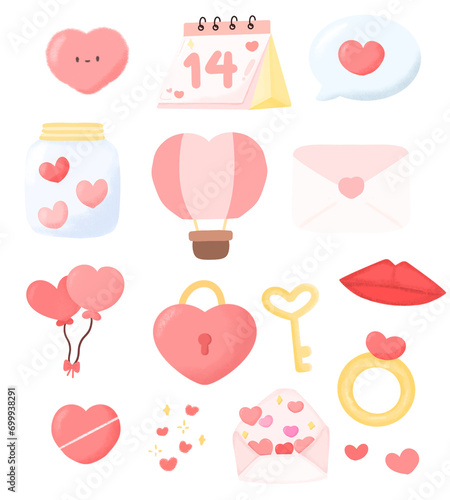 set of valentine day 