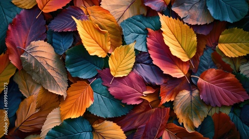 dynamic fall leaves background, colorful autumn foliage perfect for screens