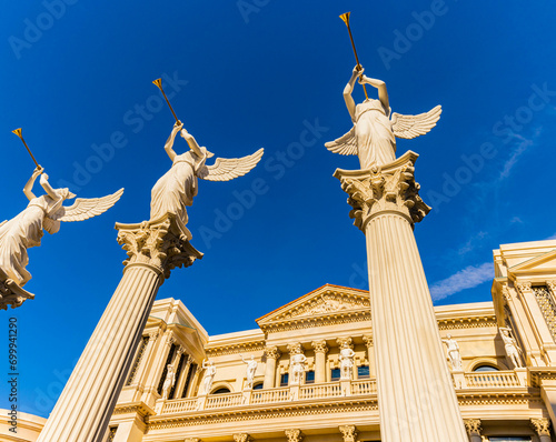 Photography Replica Roman Sculptures on The Strip, Las Vegas, Nevada, USA