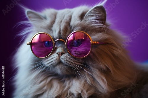  cat with a pair of stylish glasses