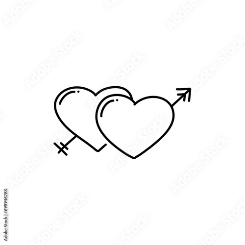 hand drawn heart doodle