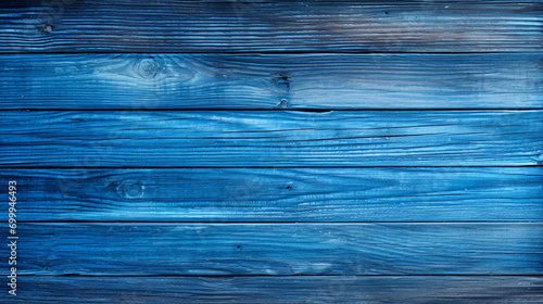 Blue color wooden texture background - ai generative