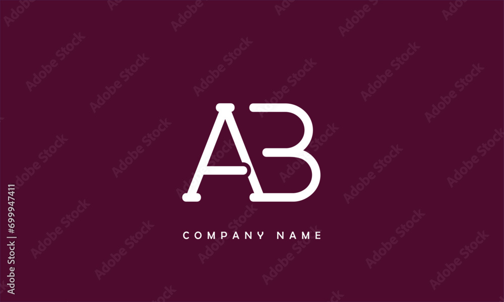 AB, BA, A, B Abstract Letters Logo Monogram AB, BA, A, B Abstract Letters Logo Monogram