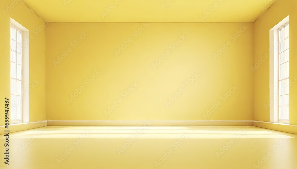 Yellow empty room with the wall for design purposes. Yellow empty room with the wall for design purposes.