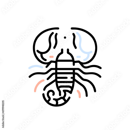 Minimal 12 Zodiac Cartoon Line Charater clipart