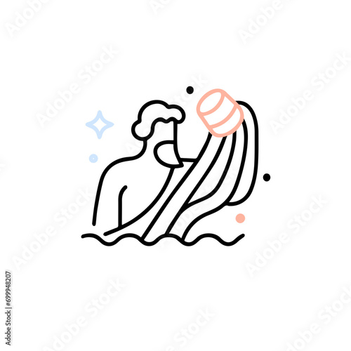 Minimal 12 Zodiac Cartoon Line Charater clipart