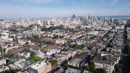 Wallpaper Mural Captivating drone video showcasing San Francisco's urban tapestry. Glide over residential areas, past the lush parks, and towards the city's iconic skyscrapers Torontodigital.ca