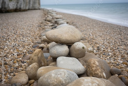 Frankreich Normandie Etretat Strand am Steine Runde