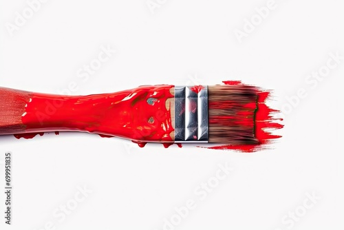 attention activity creative space copy background isolated white brush line red Painting © akkash jpg