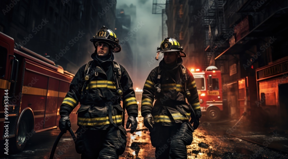 Firefighters are at the location of the fire Firefighters are at the location of the fire