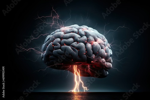  trauma out burn attack migrane stress pressure psychological lightning brain Human