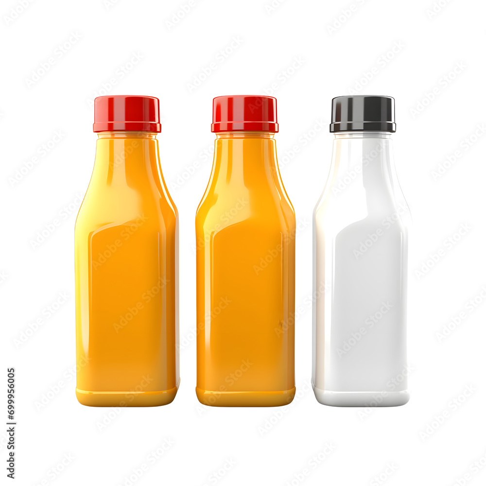 Set of plastic bottles isolated on transparent background Set of plastic bottles isolated on transparent background