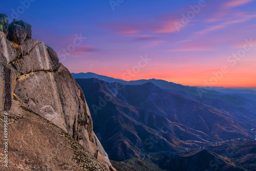 Landscape view of mountains and Moro Rock view of the Sequoia National Park. California, © CK