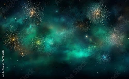 Fireworks background with space for text or image. Fireworks background