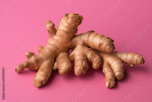 background pink roots Ginger