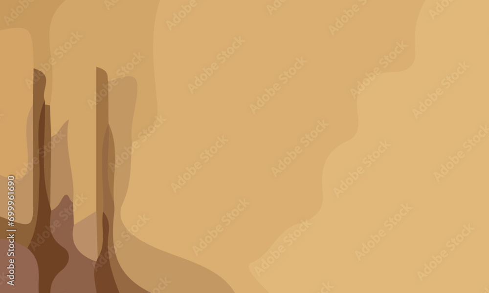 Aesthetic abstract art with a combination of shapes and brown colors. Suitable for background and poster