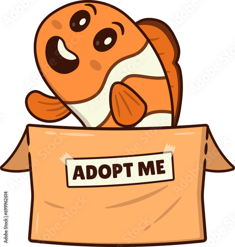 Cute Nemo Fish Says Hi in Box Adopt Me