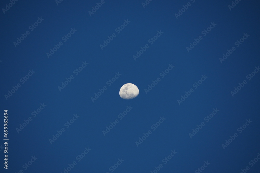 The moon is almost full. The sky was empty The moon is almost full. The sky was empty