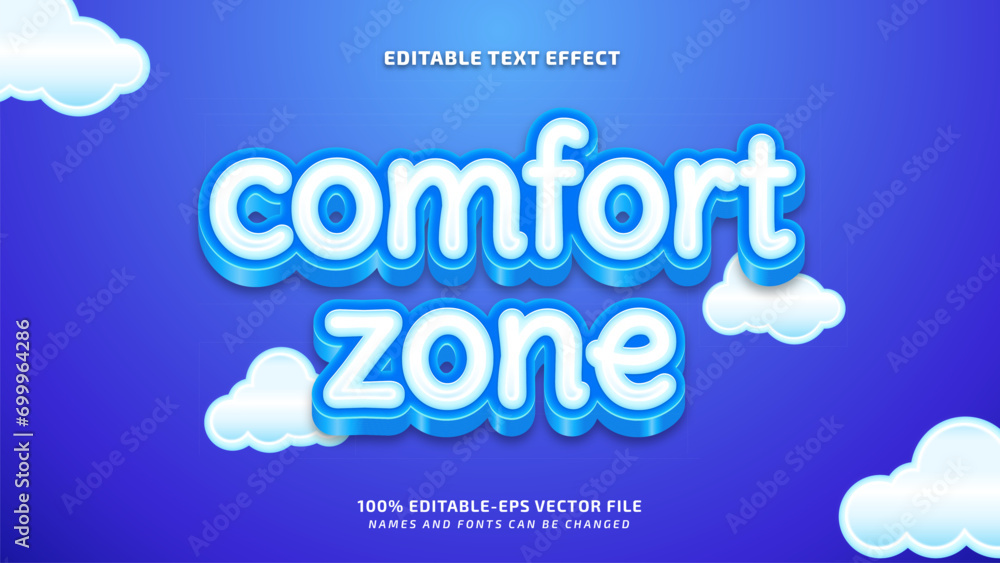 Comfort zone soft and fluffy editable text effect Comfort zone soft and fluffy editable text effect