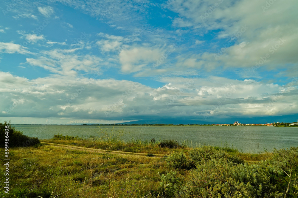 sito archeologico di tharros e torre vecchia. Capo san marco, provincia, oristano, sardegna, italy