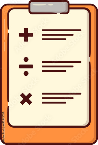 Math Test on Clipboard.