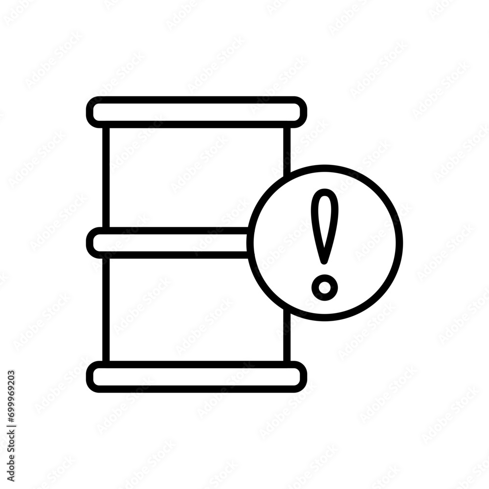 Caution tank outline icons, minimalist vector illustration ,simple transparent graphic element .Isolated on white background