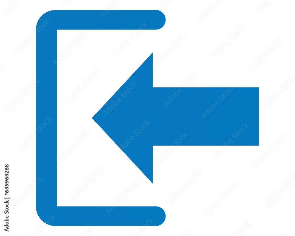 Sign in icon vector image.blue arrow sign Sign in icon vector image.blue arrow sign