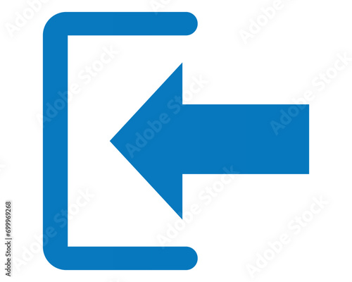Free Download Sign in icon vector image.blue arrow sign - GFXLoad