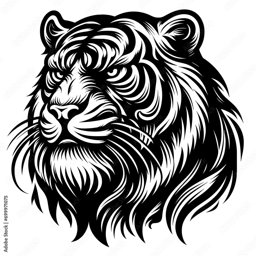 Tiger black and white Tiger black and white