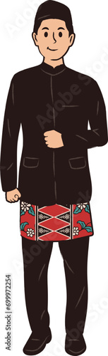 Pria Memakai Baju Adat Betawi