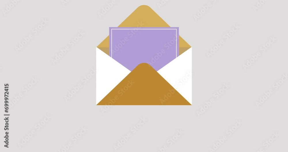 4k 3d envelope with a letter animation on white background. Email or message concept 4k 3d envelope with a letter animation on white background. Email or message concept