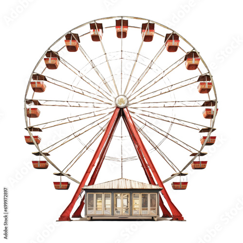 Ferris wheel isolated on white or transparent background