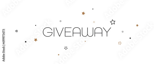 giveaway sign on white background	